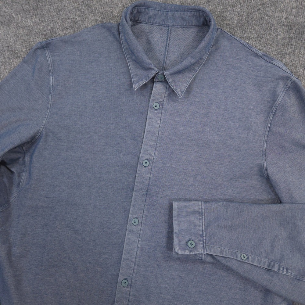 Lululemon Commission Shirt Mens XXL River Enzyme Dye Performance Long Sleeve